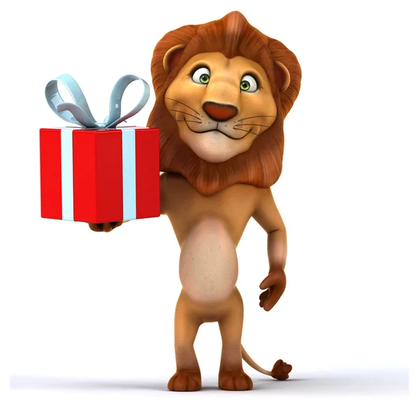 Divertente cartone animato leone — Foto Stock