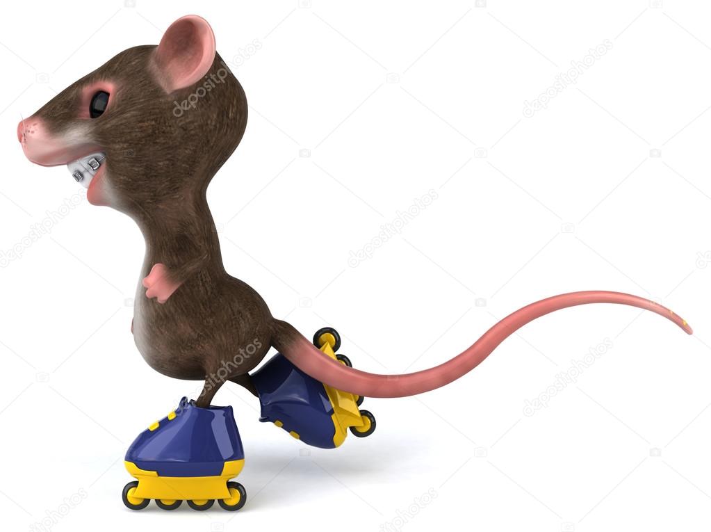 Funny cartoon mouse