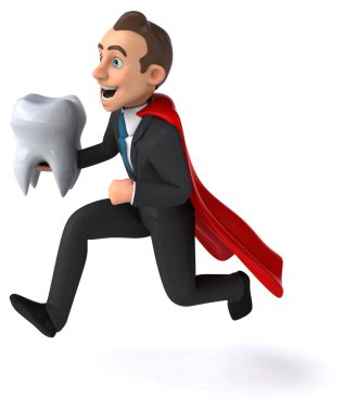 Eğlenceli çizgi film süper iş adamı