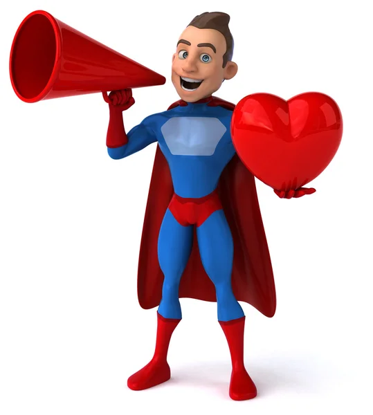 Fun cartoon superhero — Stock Photo, Image