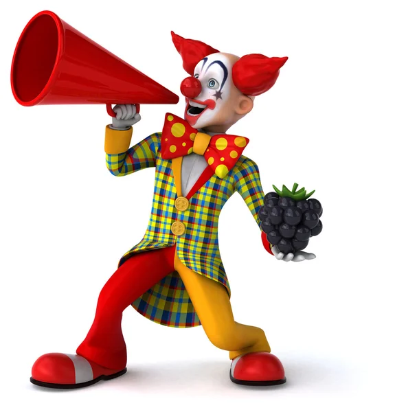 Divertente clown cartone animato — Foto Stock