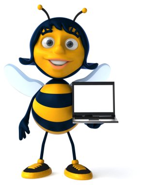 Beyaz eğlenceli sarı arı