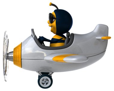 Beyaz eğlenceli sarı arı