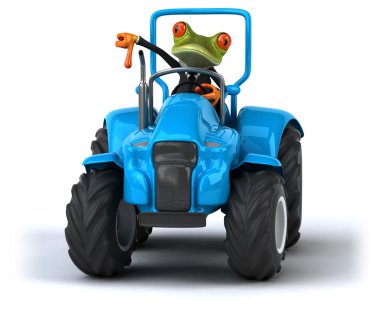 Beyaz eğlenceli kurbağa