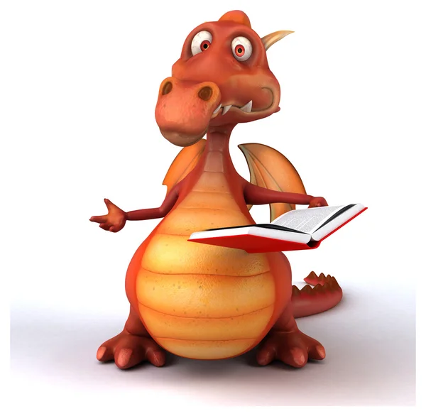 Leuke cartoon dragon — Stockfoto