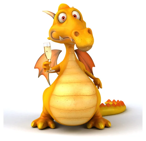 Roliga tecknade dragon — Stockfoto