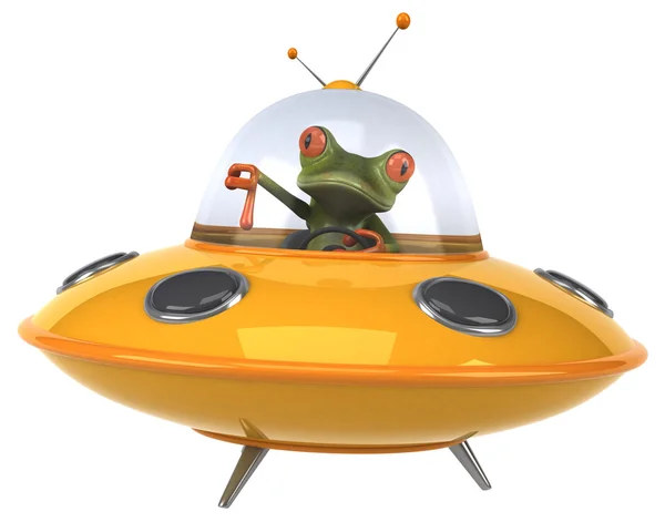 Zabawa żaba na biały — Zdjęcie stockowe