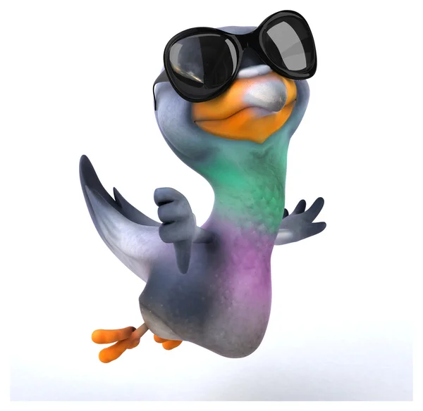 Fun cartoon pigeon — Stock Photo, Image