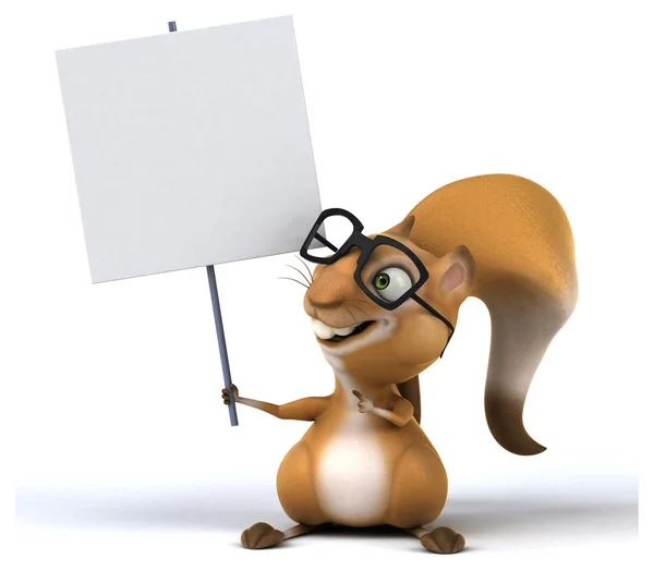 Fun squirrel on white — Stock Photo, Image