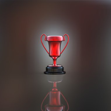 Kupa koyu gri arka plan üzerinde