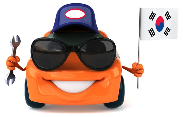 Fun cartoon car — Stock Photo, Image