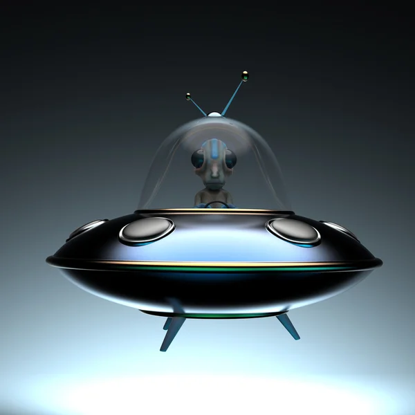 Ufo에서 외계인 — 스톡 사진