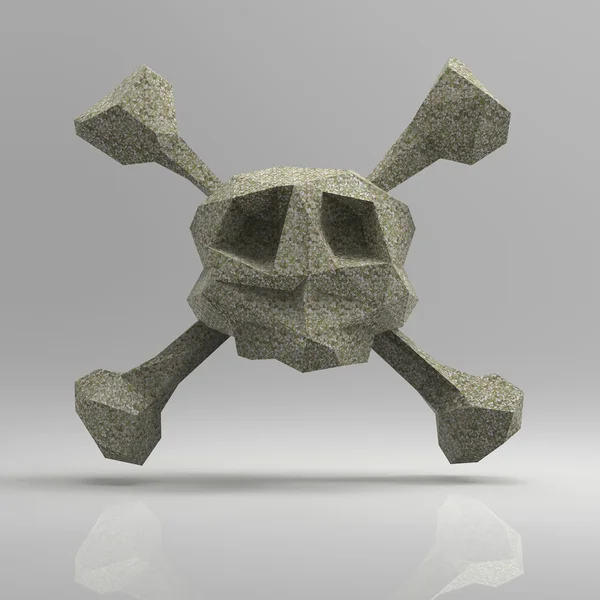 Skull on grey background — Stock Photo, Image