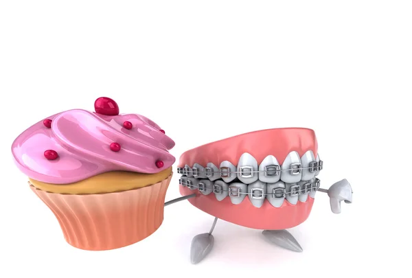 Fun мультфільму зубів — стокове фото