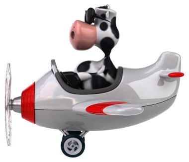 Uçak içinde komik inek