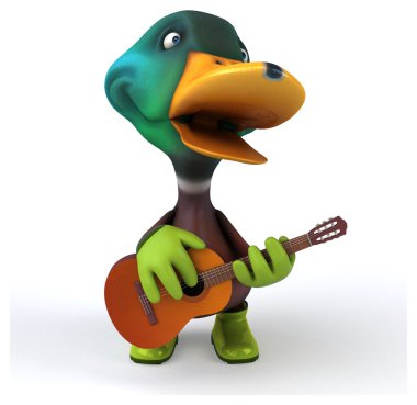 Beyaz eğlenceli ördek