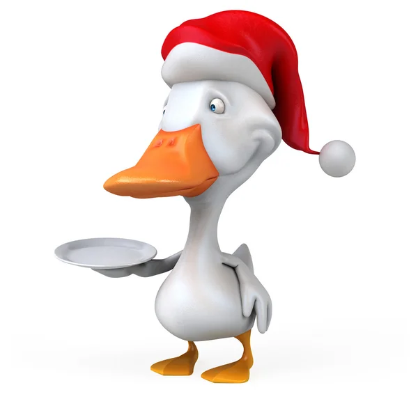 Fun duck on white — Stock Photo, Image