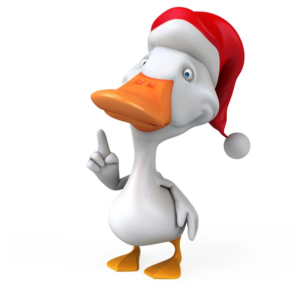 Fun duck on white — Stock Photo, Image