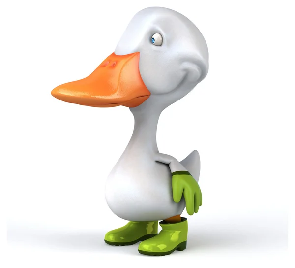 Fun duck on white — Stock Photo, Image