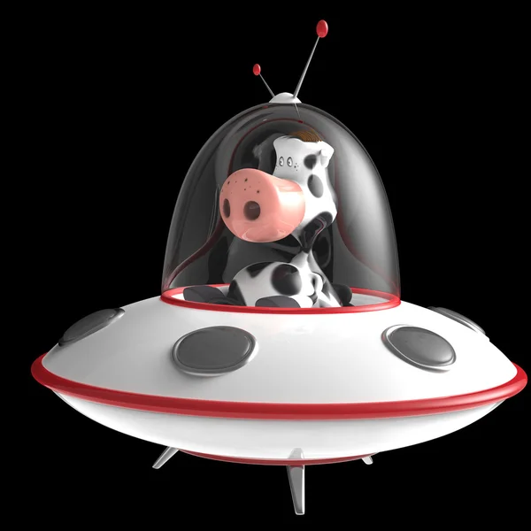 Zabawne krowy w kosmicznym — Zdjęcie stockowe