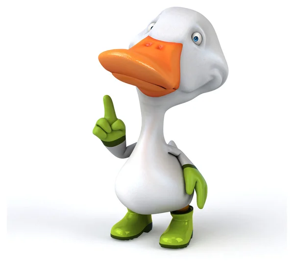 Fun duck on white — Stock Photo, Image