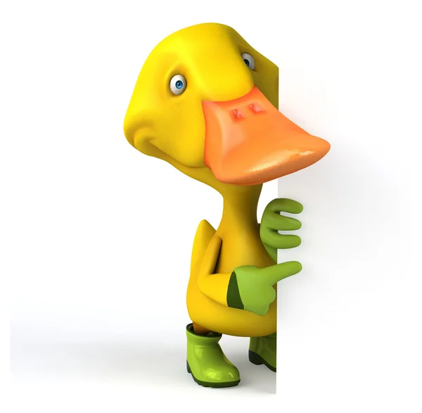 Fun duck on white — Stock Photo, Image