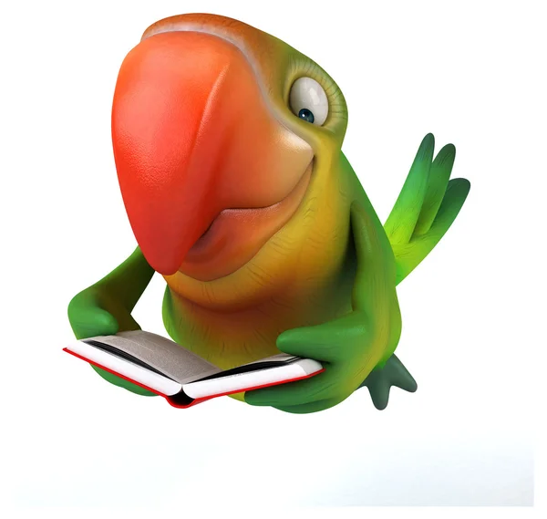 Fun cartoon parrot — Stock Photo, Image