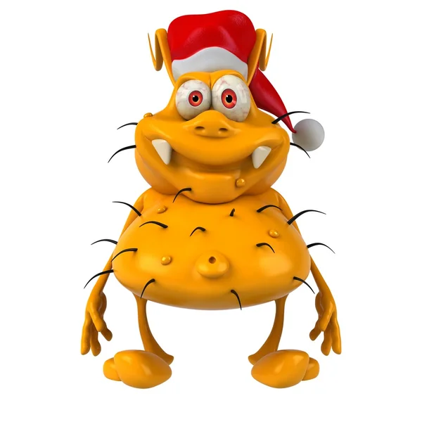 Germ with Christmas hat — Stock Photo, Image