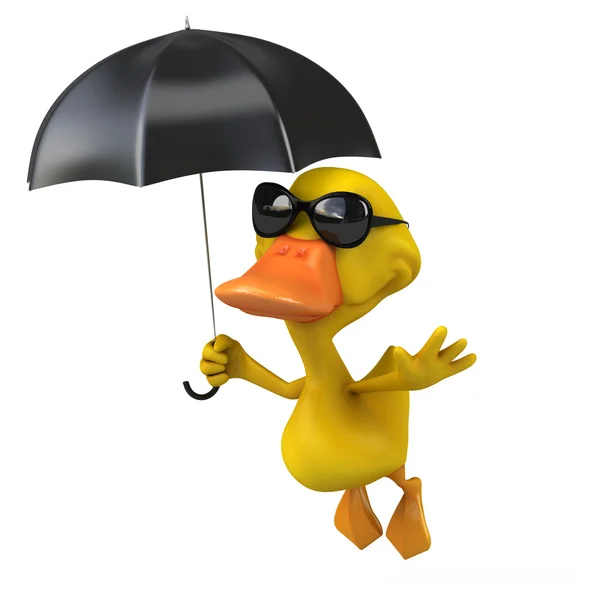 Zábavné žlutá kachna — Stock fotografie