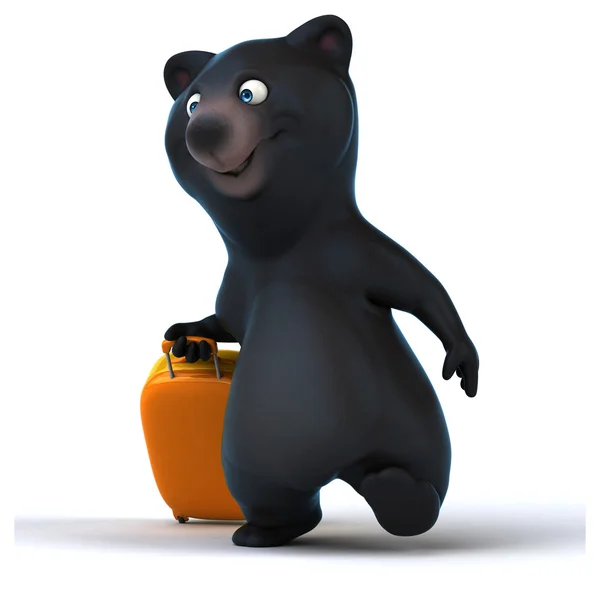 Urso divertido em branco — Fotografia de Stock