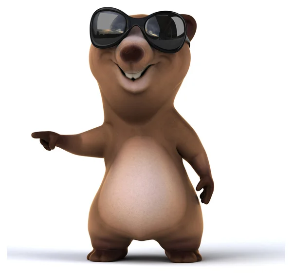 Fun bear on white — Stock Photo, Image