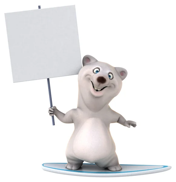 Zábavné medvěd na bílém pozadí — Stock fotografie