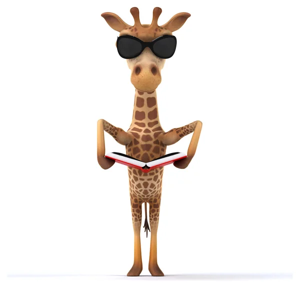 Spaßgiraffe auf weiß — Stockfoto