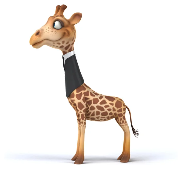 Kul giraff på vit — Stockfoto