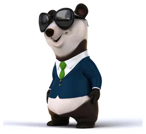 Fun panda  on white — Stock Photo, Image