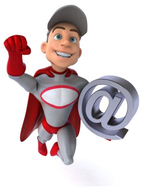 E-posta işareti ile eğlenceli makinist