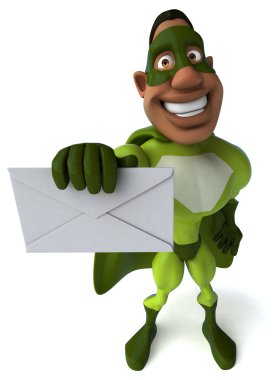 Sevimli çizgi film süper kahraman