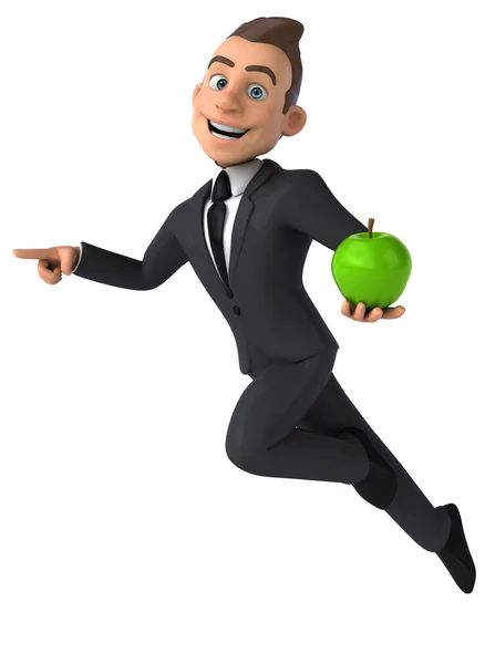 Fun businessman in dark costume — Stock Photo, Image