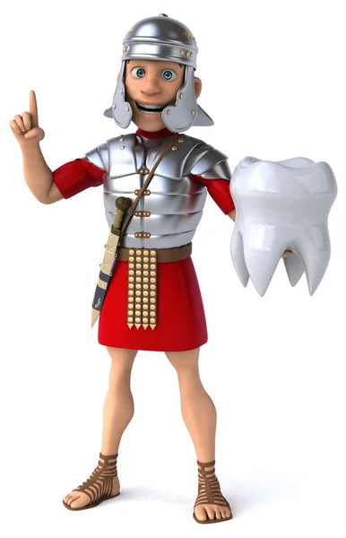 Roman soldier on white background — Stock Photo, Image