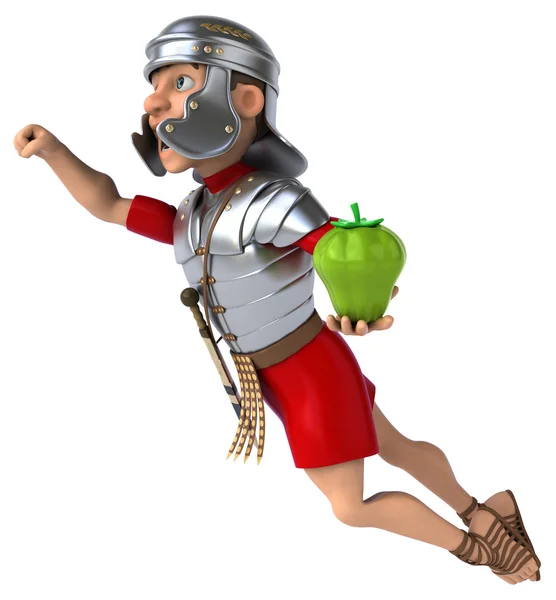 Roman soldier on white background — Stock Photo, Image