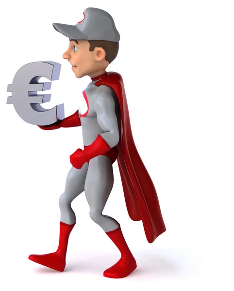 Super mechanic with euro — Stock Photo, Image