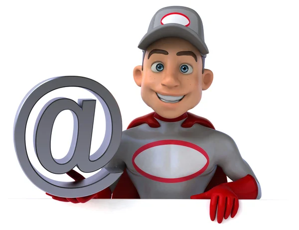 Super mechanic with email — Stock Photo, Image