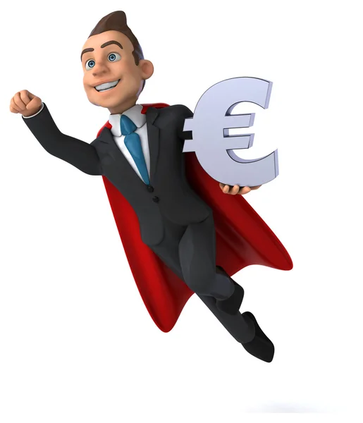 Super businessman  on white — Stock Photo, Image