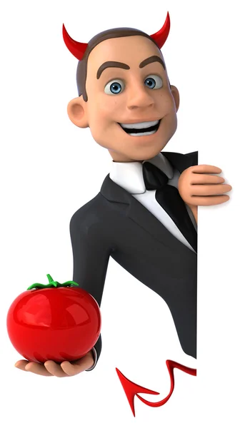 トマトと邪悪なビジネスマン — ストック写真