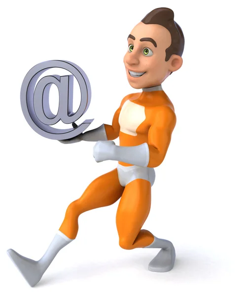 Fun cartoon superhero — Stock Photo, Image