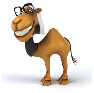 Beyaz eğlenceli deveye