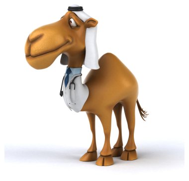 Beyaz eğlenceli deveye