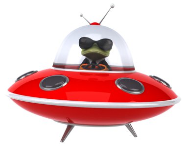 Eğlenceli kurbağa ufo