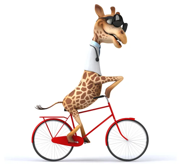 Spaßgiraffe auf weiß — Stockfoto