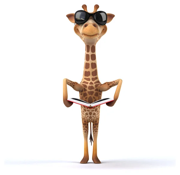 Fun-giraffe op wit — Stockfoto